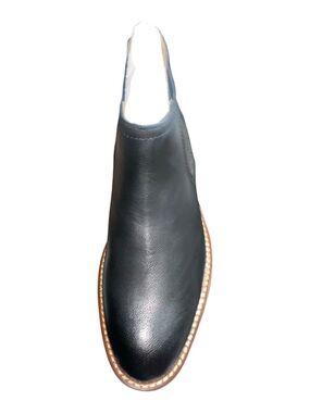 Vance Classic Men's Black Leather Slip-On Chelsea Boot-size 10